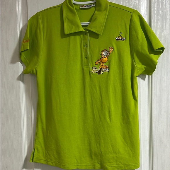 Garfield Kids Green Polo Shirt - Picture 1 of 6